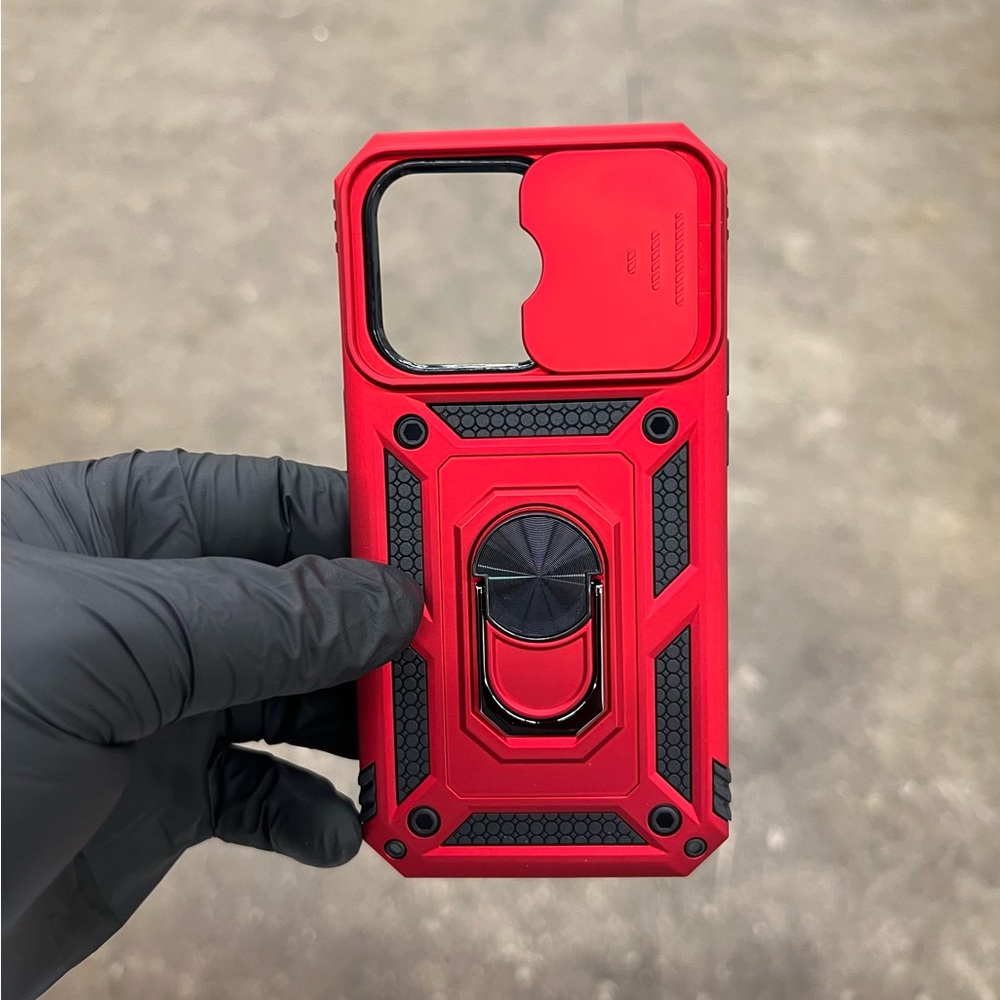 iPhone 14 pro magnetic ring stand case w/ camera cover